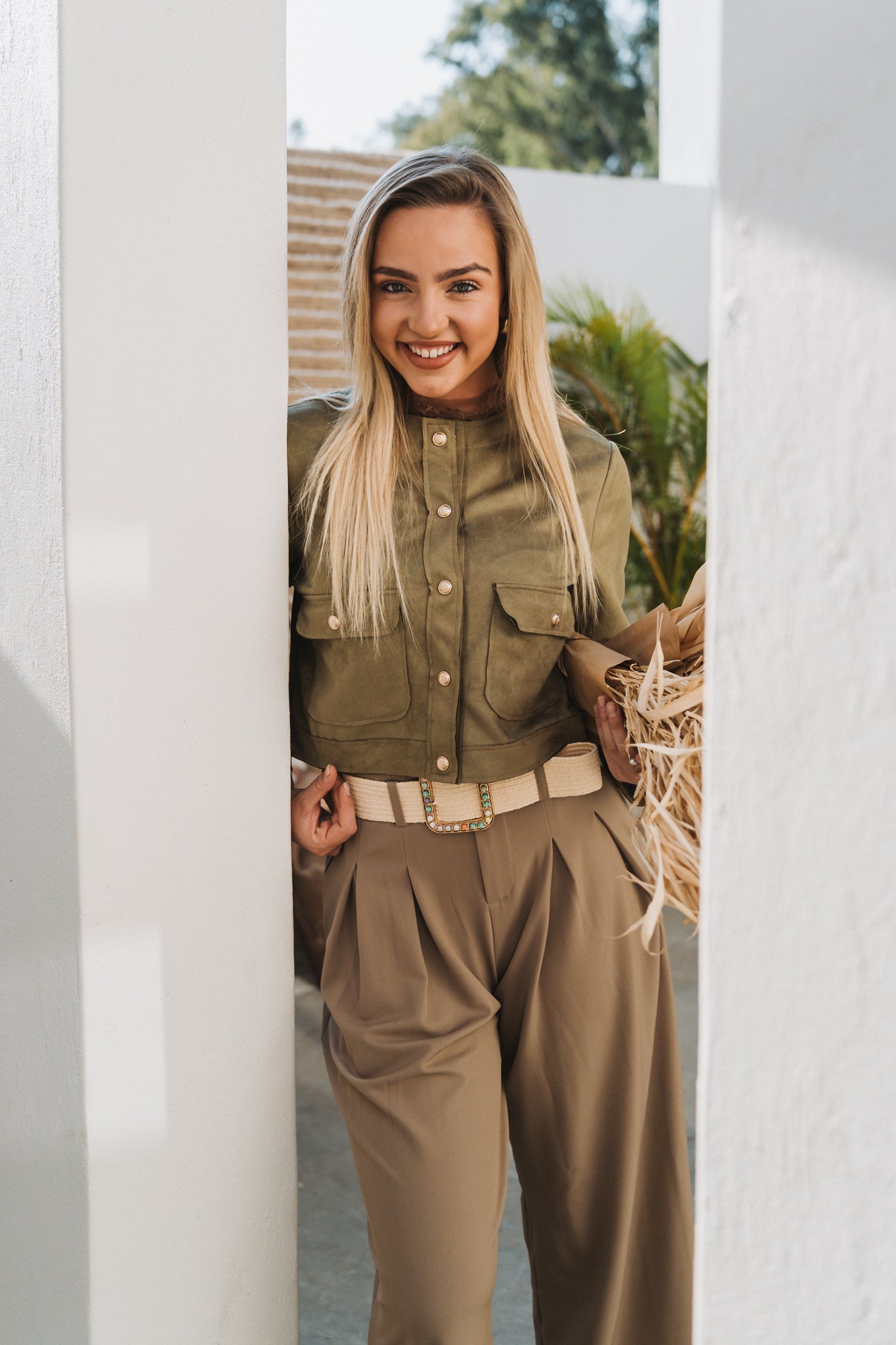Velvet Jacket Olive | One Size / Fits 30-34