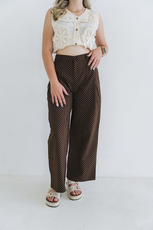 Polka Trouser Brown | One Size / Fits 30-34
