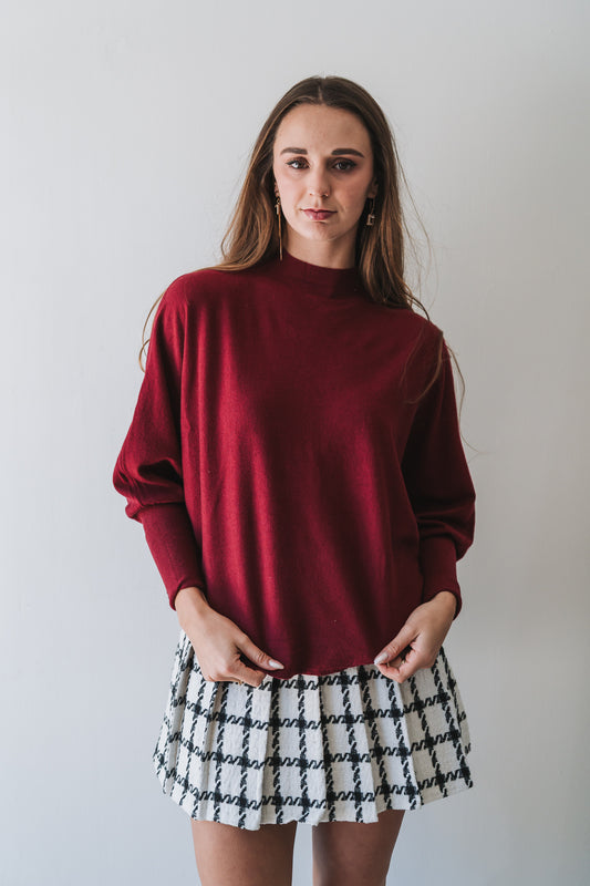 Batwing Jersey Burgundy