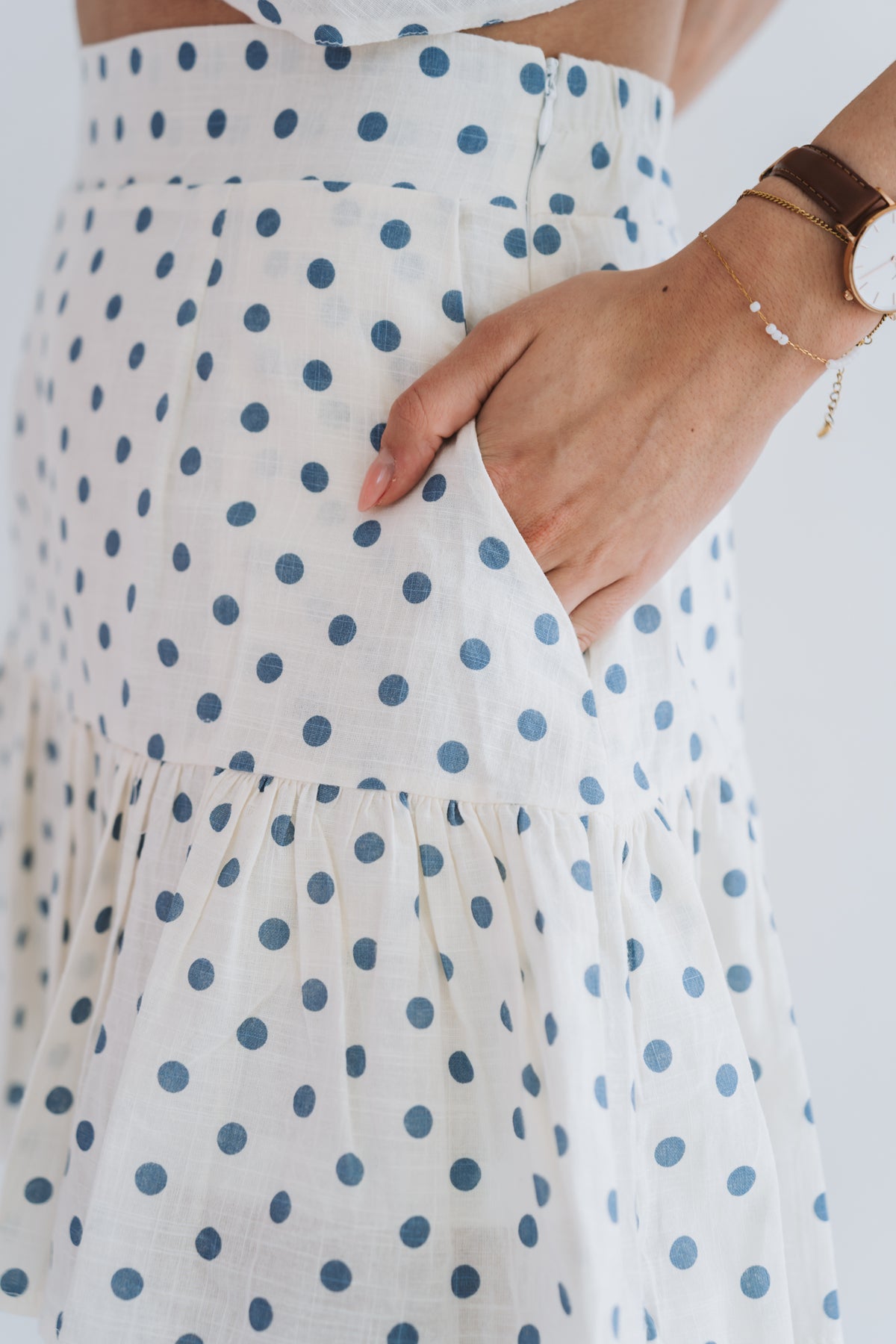 Polka Skirt Blue