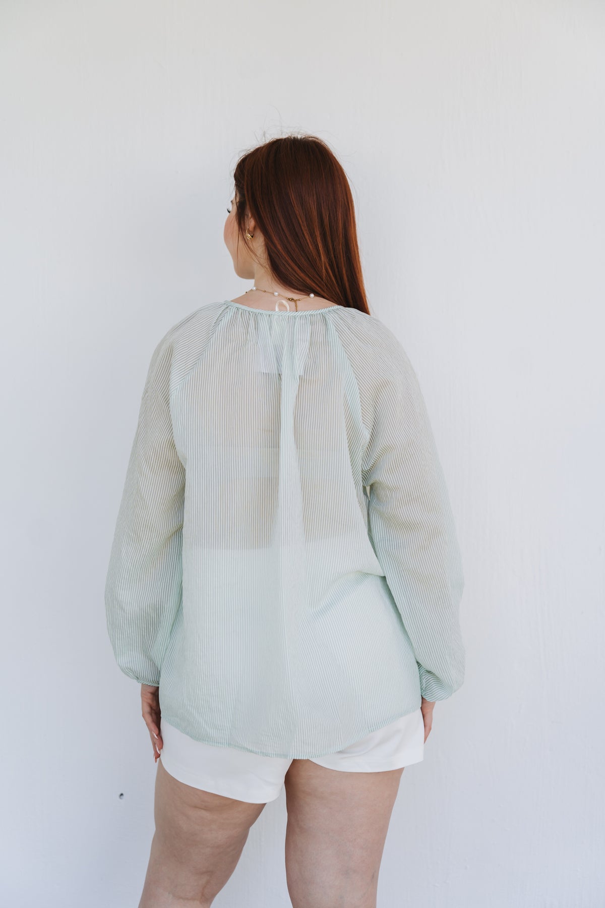 Mykonos Blouse Mint | One Size / Fits 32-36