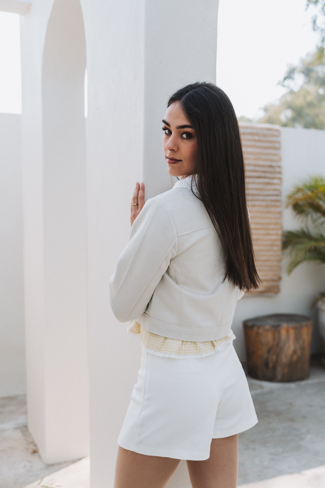 Velvet Jacket Cream | One Size / Fits 30-34