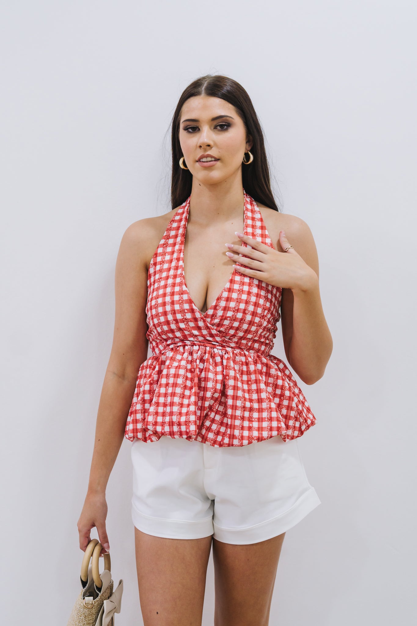Picnic Wrap Top Red