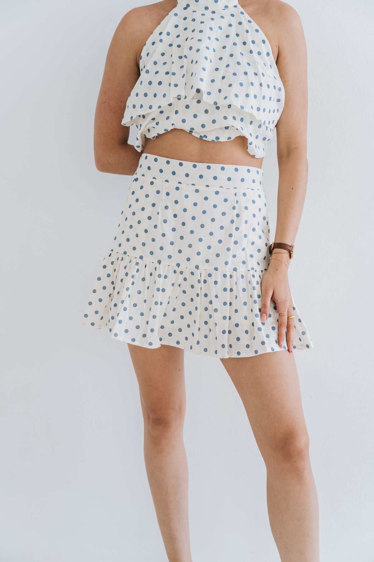 Polka Skirt Blue