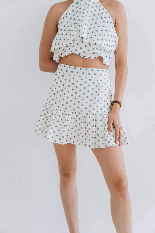 Polka Skirt Blue