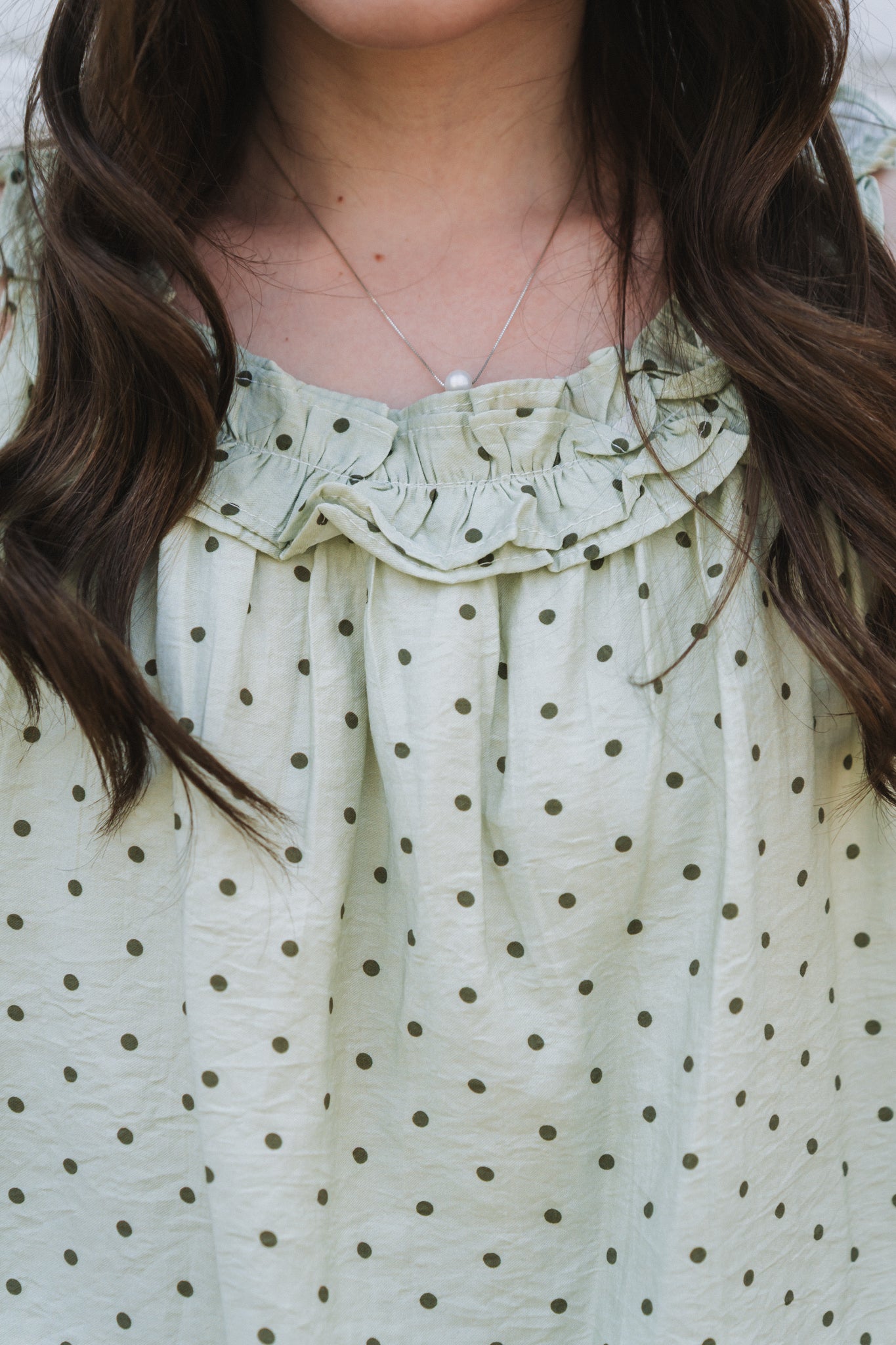 Becky Polka Top Green