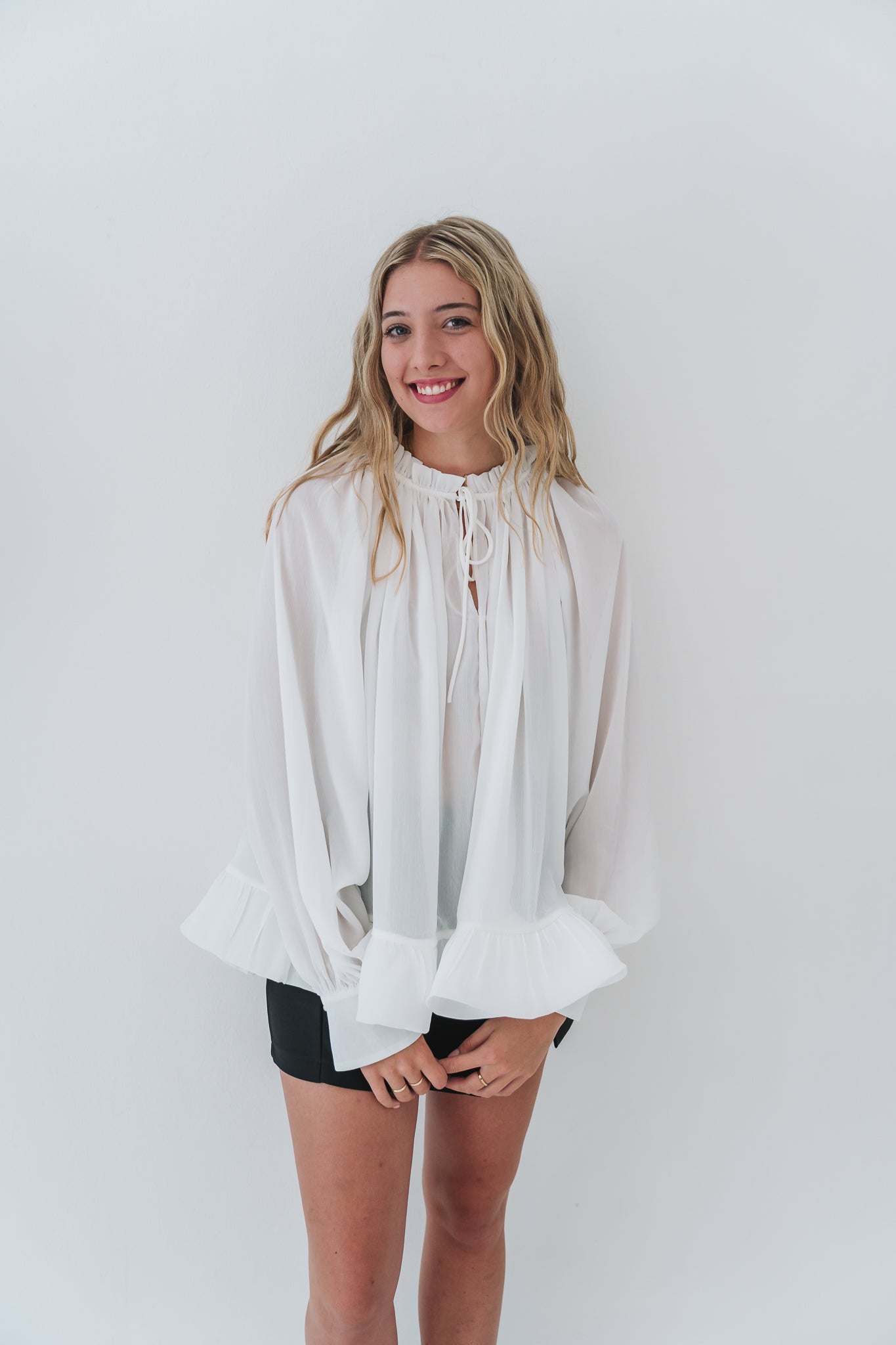 Sabrina Top White