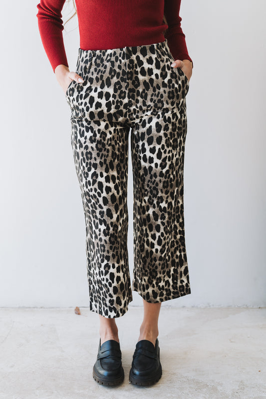 Leopard Trouser Brown