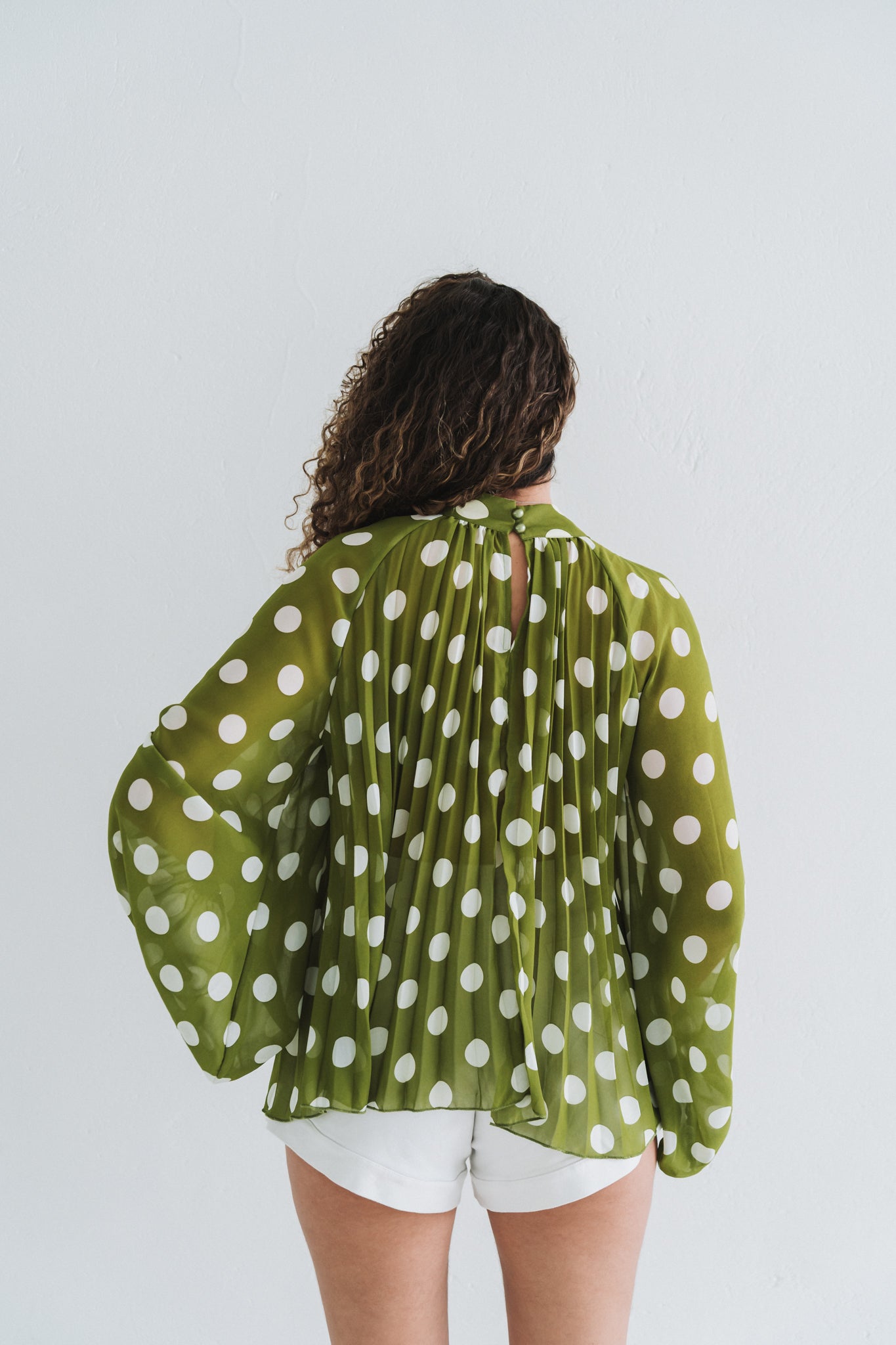 Polka Top Olive
