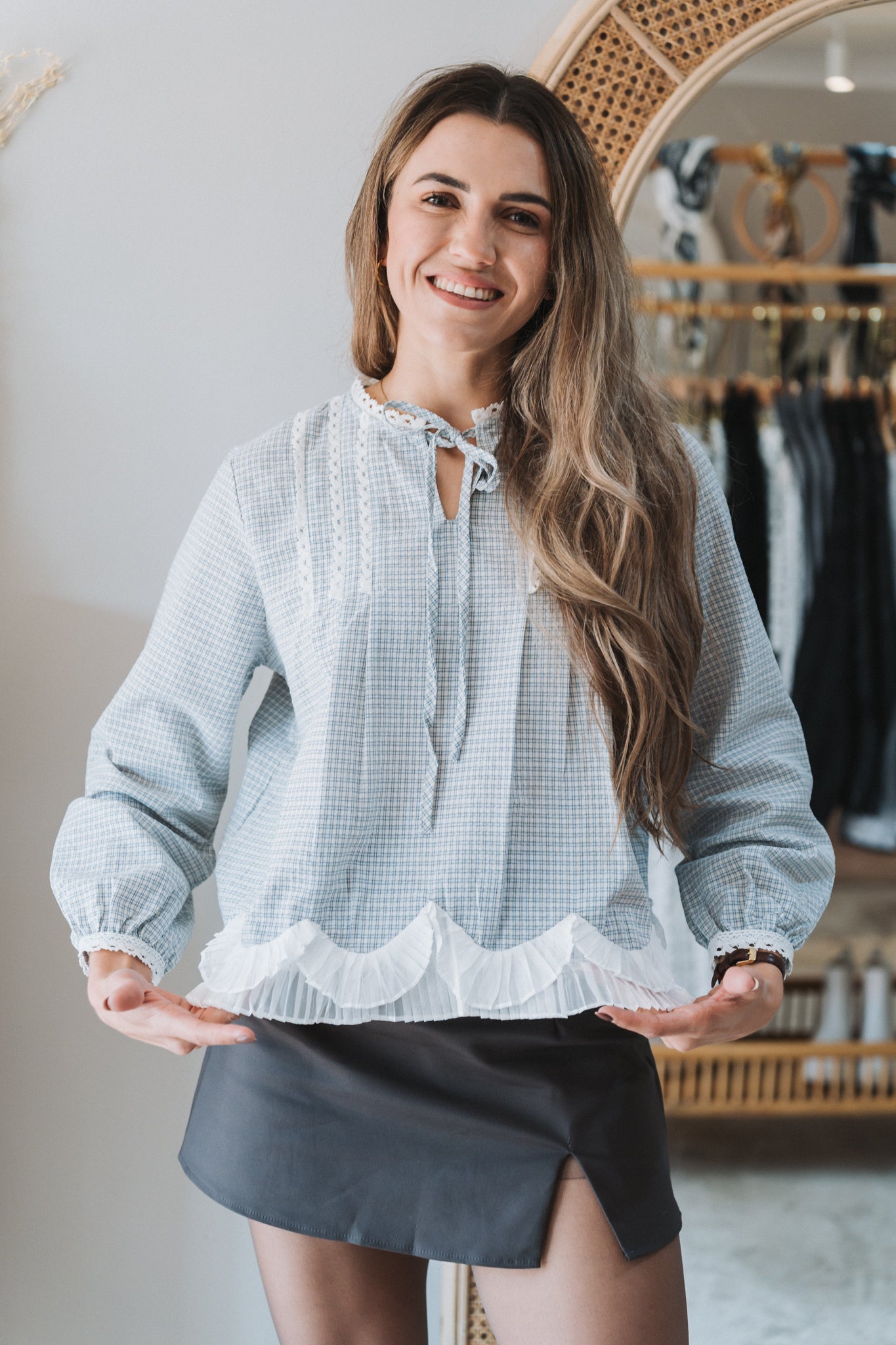 Mary Blouse Blue