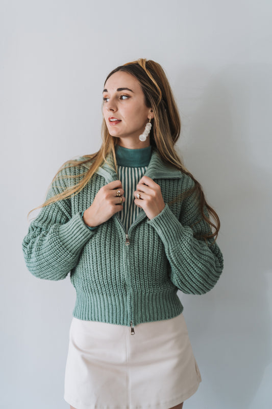 Cozy Zip Jacket Mint
