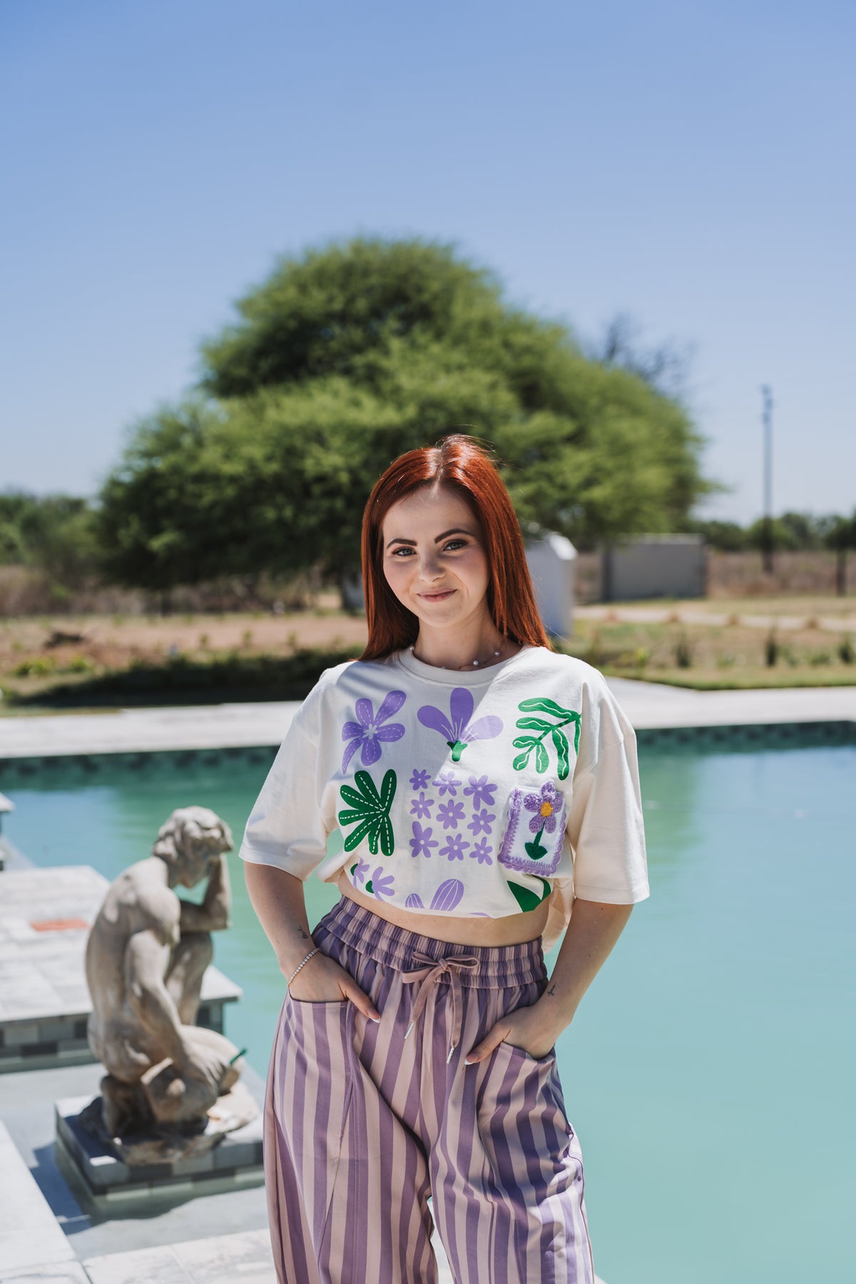 Flora Tee Purple | One Size / Fits 32-36