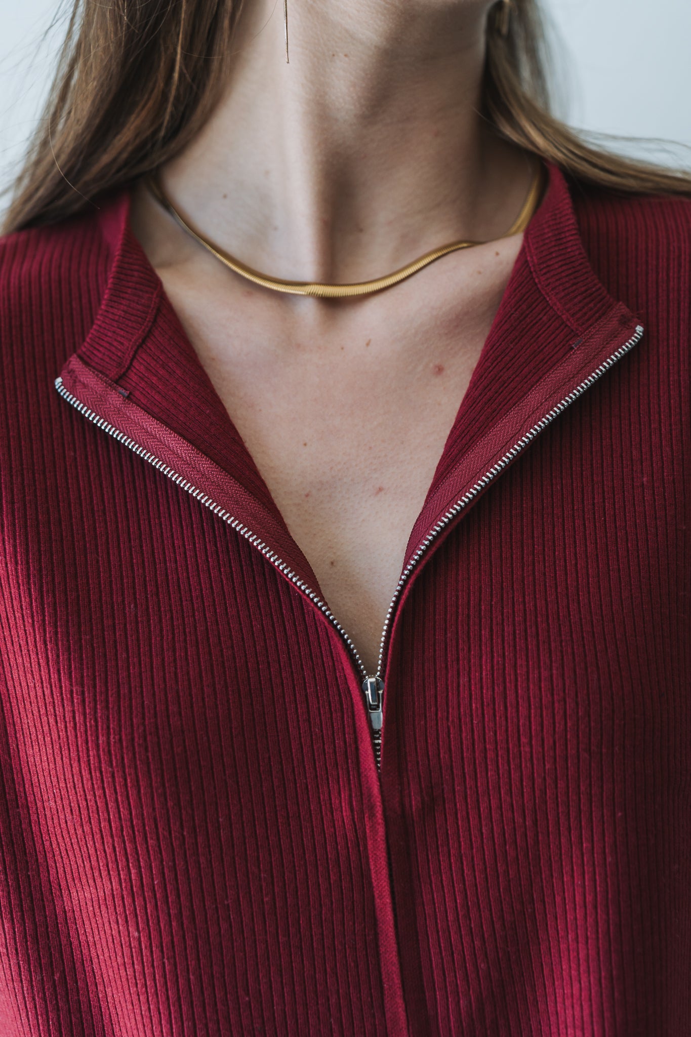 Zipper Top Burgundy