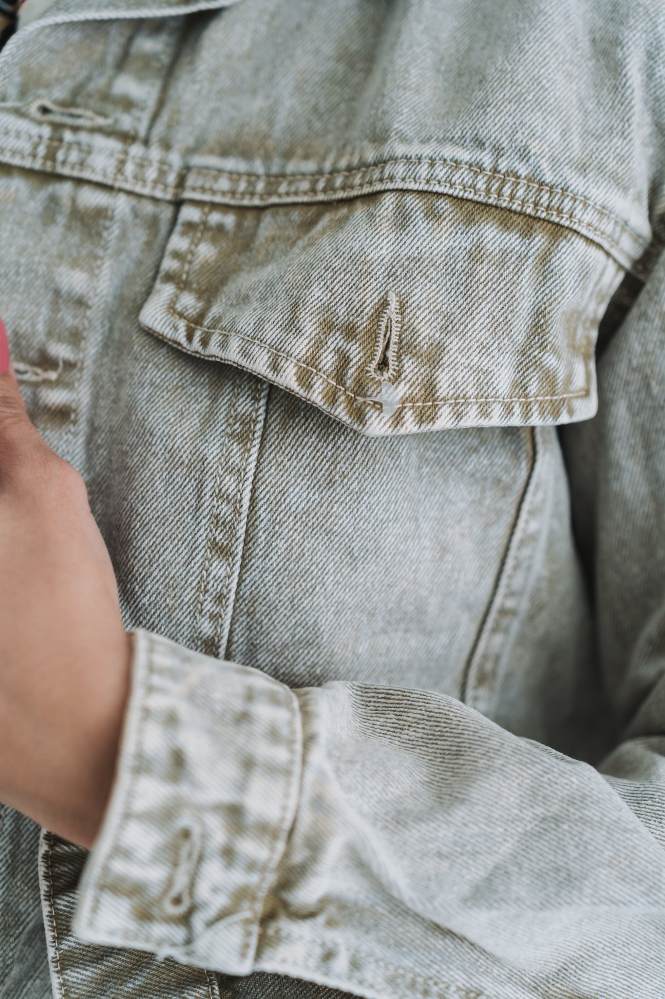 Khaki Denim Jacket | Available in Sizes S-XL